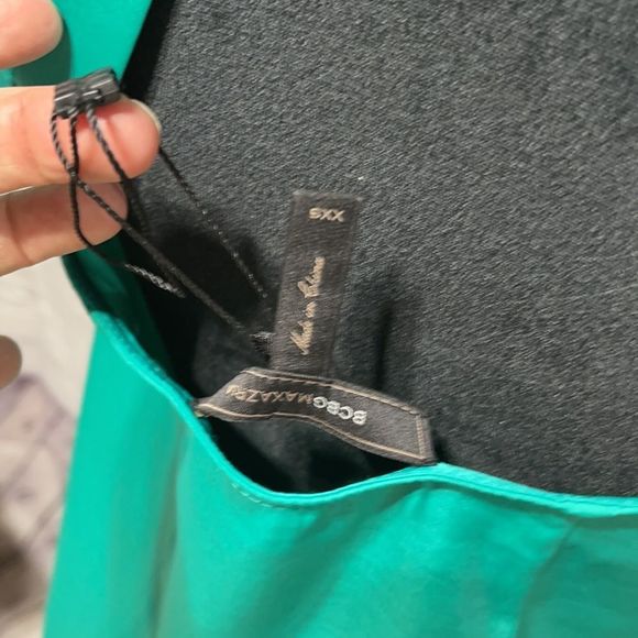 BCBG Silk Emerald Green Caged Back Cami - Picture 12 of 12